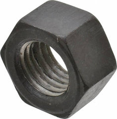 Value Collection - 1-8 UNC Steel Left Hand Hex Nut - 1-1/2" Across Flats, 55/64" High, Uncoated - Top Tool & Supply