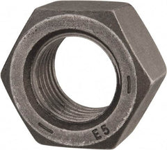 Value Collection - 1-1/4 - 7 UNC Steel Left Hand Hex Nut - 1-7/8" Across Flats, 1-1/16" High, Uncoated - Top Tool & Supply