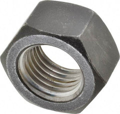 Value Collection - 1-1/2 - 6 UNC Steel Left Hand Hex Nut - 2-1/4" Across Flats, 1-9/32" High, Uncoated - Top Tool & Supply