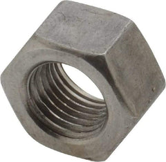 Value Collection - 3/8-24 UNF Steel Left Hand Hex Nut - 9/16" Across Flats, 21/64" High, Uncoated - Top Tool & Supply