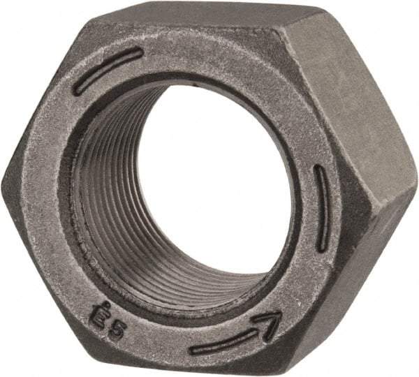 Value Collection - 1-1/4 - 12 UNF Steel Left Hand Hex Nut - 1-7/8" Across Flats, 1-1/16" High, Uncoated - Top Tool & Supply