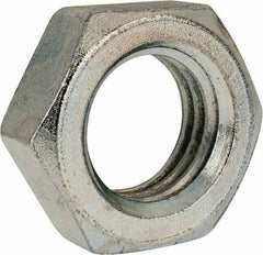 Value Collection - 1-3/8 - 6 UNC Steel Right Hand Hex Jam Nut - 2-1/16" Across Flats, 25/32" High, Zinc Clear Finish - Top Tool & Supply