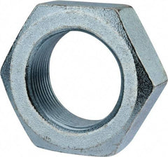 Value Collection - 1-1/2 - 12 UN Steel Right Hand Hex Jam Nut - 2-1/4" Across Flats, 27/32" High, Zinc-Plated Finish - Top Tool & Supply