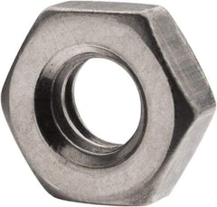 Value Collection - 1/4-20 UNC Steel Left Hand Hex Jam Nut - 7/16" Across Flats, 5/32" High, Uncoated - Top Tool & Supply