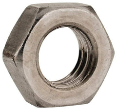 Value Collection - 3/8-16 UNC Steel Left Hand Hex Jam Nut - 9/16" Across Flats, 7/32" High, Uncoated - Top Tool & Supply