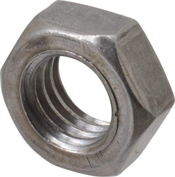 Value Collection - 1/2-13 UNC Steel Left Hand Hex Jam Nut - 3/4" Across Flats, 5/16" High, Uncoated - Top Tool & Supply