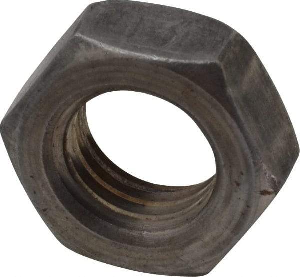 Value Collection - 5/8-11 UNC Steel Left Hand Hex Jam Nut - 15/16" Across Flats, 3/8" High, Uncoated - Top Tool & Supply