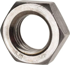 Value Collection - 1-8 UNC Steel Left Hand Hex Jam Nut - 1-1/2" Across Flats, 35/64" High, Uncoated - Top Tool & Supply