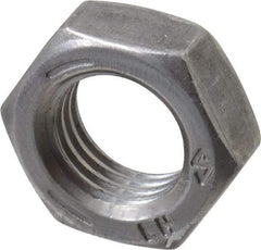 Value Collection - 3/8-24 UNF Steel Left Hand Hex Jam Nut - 9/16" Across Flats, 7/32" High, Uncoated - Top Tool & Supply