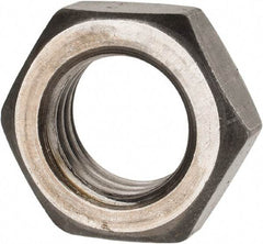 Value Collection - 7/8-9 UNC Steel Right Hand Hex Jam Nut - 1-5/16" Across Flats, 0.4844" High, Uncoated - Top Tool & Supply