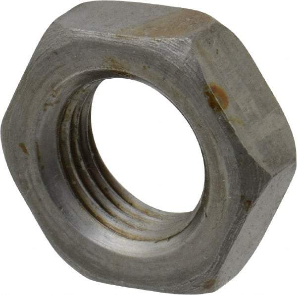 Value Collection - 9/16-18 UN Steel Right Hand Hex Jam Nut - 7/8" Across Flats, 5/16" High, Uncoated - Top Tool & Supply