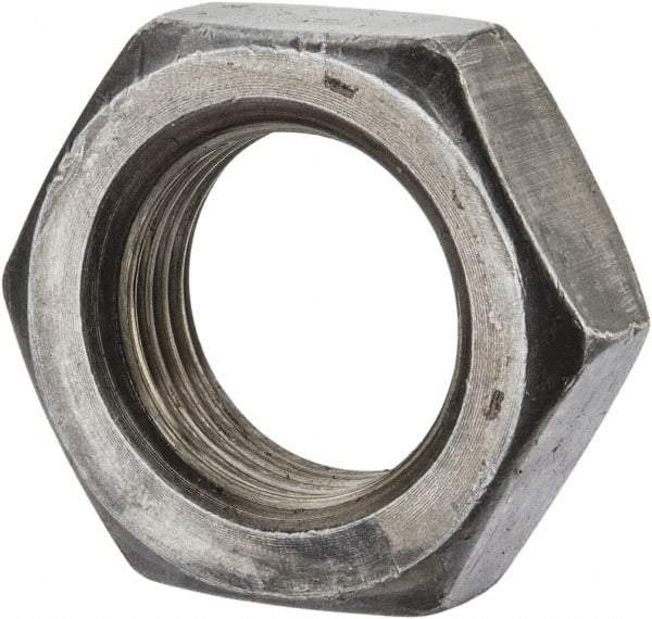 Value Collection - 7/8-14 UN Steel Right Hand Hex Jam Nut - 1-5/16" Across Flats, 31/64" High, Uncoated - Top Tool & Supply