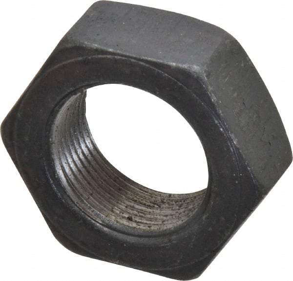 Value Collection - 1-3/8 - 12 UNF Steel Right Hand Hex Jam Nut - 2-1/16" Across Flats, 25/32" High, Uncoated - Top Tool & Supply