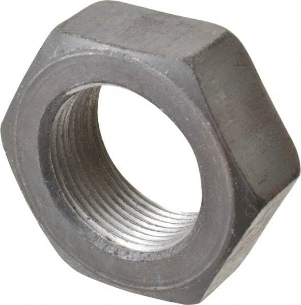 Value Collection - 1-1/2 - 12 UNF Steel Right Hand Hex Jam Nut - 2-1/4" Across Flats, 27/32" High, Uncoated - Top Tool & Supply