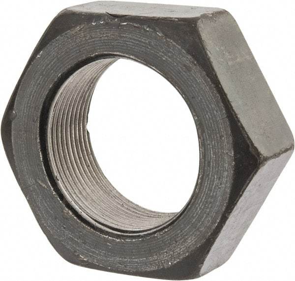 Value Collection - 1-3/4 - 12 UNF Steel Right Hand Hex Jam Nut - 2-5/8" Across Flats, 31/32" High, Uncoated - Top Tool & Supply