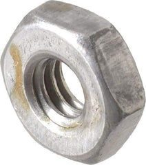 Value Collection - 1/4-20 UNC Steel Right Hand Heavy Hex Jam Nut - 1/2" Across Flats, 11/64" High, Uncoated, 2B Class of Fit - Top Tool & Supply