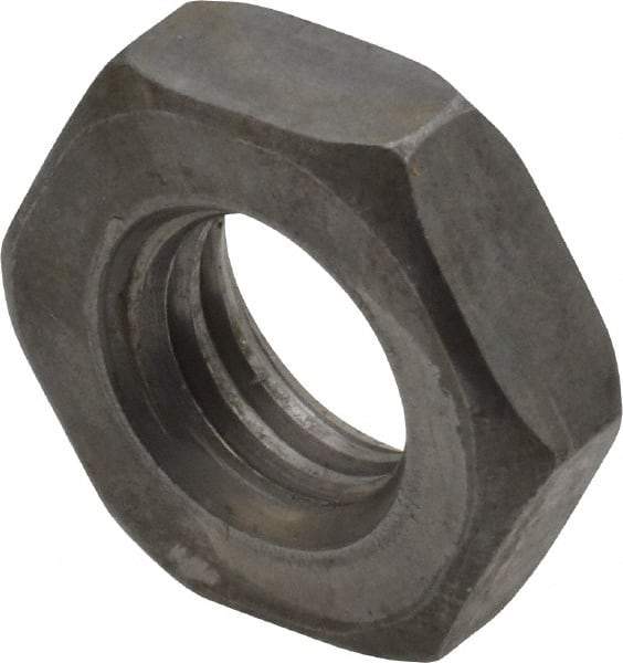 Value Collection - 1/2-13 UNC Steel Right Hand Heavy Hex Jam Nut - 7/8" Across Flats, 19/64" High, Uncoated, 2B Class of Fit - Top Tool & Supply