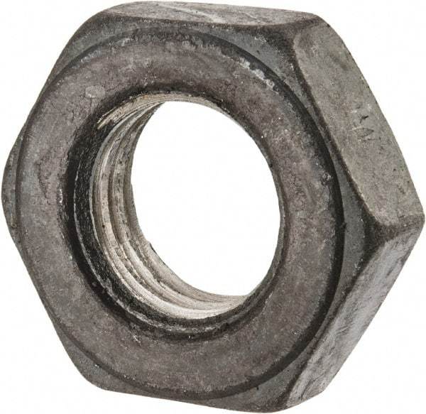 Value Collection - 7/8-9 UNC Steel Right Hand Heavy Hex Jam Nut - 1-7/16" Across Flats, 31/64" High, Uncoated, 2B Class of Fit - Top Tool & Supply