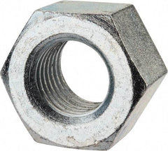 Value Collection - 1-1/8 - 7 UNC Steel Right Hand Heavy Hex Nut - 1-13/16" Across Flats, 1-7/64" High, Zinc-Plated Finish - Top Tool & Supply