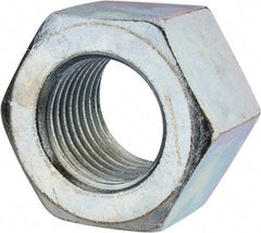 Value Collection - 2-1/2 - 4 UNC Steel Right Hand Heavy Hex Nut - 3-1/2" Across Flats, 2-13/64" High, Zinc Clear Finish - Top Tool & Supply