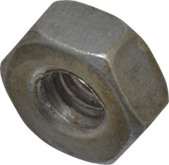 Value Collection - 1/4-20 UNC Steel Right Hand Heavy Hex Nut - 1/2" Across Flats, 15/64" High, Uncoated, 2B Class of Fit - Top Tool & Supply