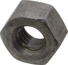 Value Collection - 3/8-16 UNC Steel Right Hand Heavy Hex Nut - 11/16" Across Flats, 23/64" High, Uncoated, 2B Class of Fit - Top Tool & Supply