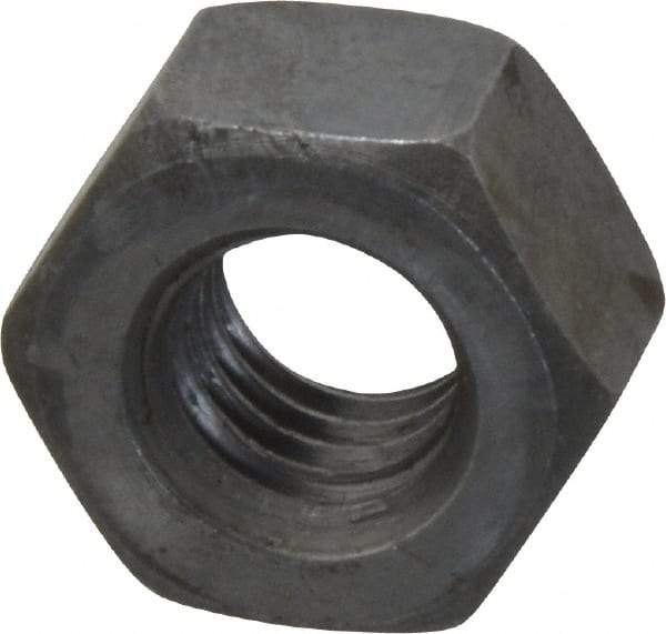 Value Collection - 7/16-14 UNC Steel Right Hand Heavy Hex Nut - 3/4" Across Flats, 27/64" High, Uncoated - Top Tool & Supply