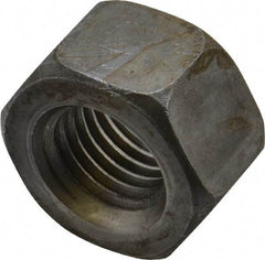 Value Collection - 1-8 UNC Steel Right Hand Heavy Hex Nut - 1-5/8" Across Flats, 63/64" High, Uncoated, 2B Class of Fit - Top Tool & Supply