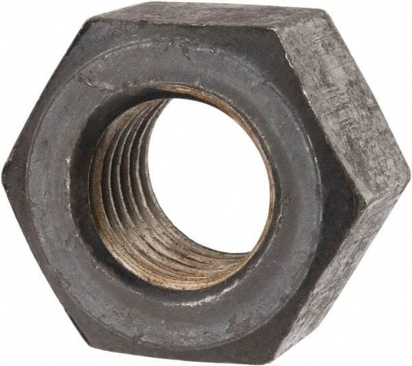 Value Collection - 1-1/8 - 7 UNC Steel Right Hand Heavy Hex Nut - 1-13/16" Across Flats, 1-7/64" High, Uncoated - Top Tool & Supply