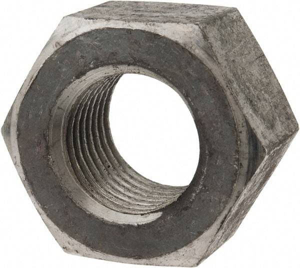 Value Collection - 1-1/4 - 7 UNC Steel Right Hand Heavy Hex Nut - 2" Across Flats, 1.2188" High, Uncoated - Top Tool & Supply