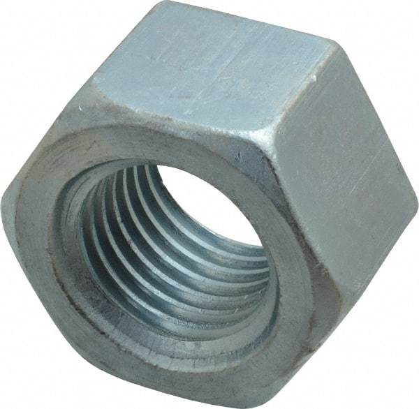 Value Collection - 1-3/4 - 5 UNC Steel Right Hand Heavy Hex Nut - 2-3/4" Across Flats, 1-23/32" High, Uncoated - Top Tool & Supply