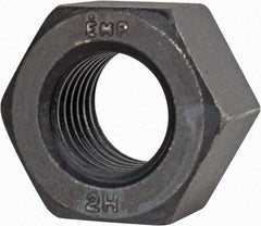 Value Collection - 1-1/8 - 7 UNC Steel Right Hand Heavy Hex Nut - 1-13/16" Across Flats, 1-7/64" High, Uncoated, 2B Class of Fit - Top Tool & Supply