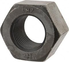 Value Collection - 1-3/8 - 8 UN Steel Right Hand Heavy Hex Nut - 2-3/16" Across Flats, 1-11/32" High, Uncoated, 2B Class of Fit - Top Tool & Supply