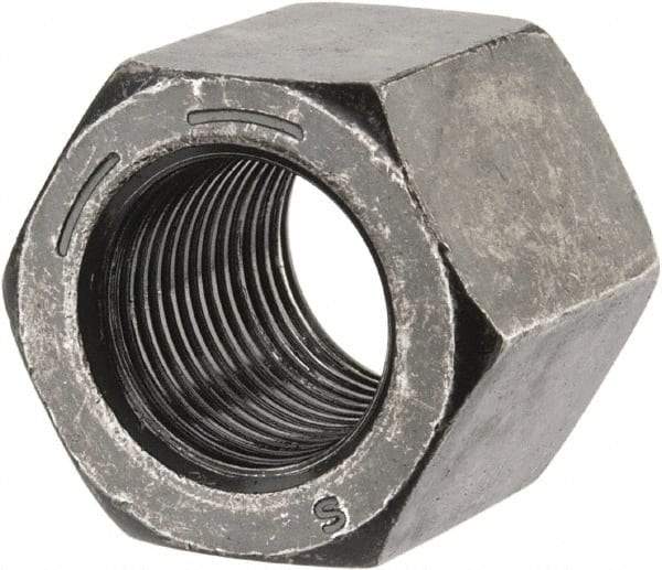 Value Collection - 5/8-18 UNF Steel Right Hand High Hex Nut - 15/16" Across Flats, 27/32" High, Uncoated - Top Tool & Supply