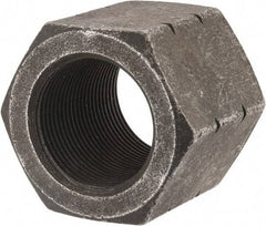 Value Collection - 1-1/2 - 12 UNF Steel Right Hand High Hex Nut - 2" Across Flats, 1-9/32" High, Uncoated - Top Tool & Supply