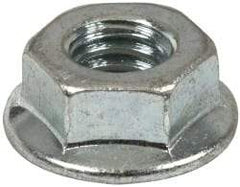 Value Collection - 5/16-18, 0.68" Flange Diam, Serrated Flange Nut - Grade Grade 2 Steel, Zinc-Plated Finish, 0.283" Flange Height - Top Tool & Supply