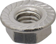 Value Collection - 5/16-18, 0.68" Flange Diam, Serrated Flange Nut - Grade 18-8 Stainless Steel, 0.283" Flange Height - Top Tool & Supply