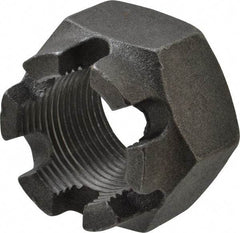 Value Collection - 1-1/4 - 12 UNF Grade 5 Steel Castle Locknut - 1-7/8" Width Across Flats, 1-1/4" High, Uncoated - Top Tool & Supply