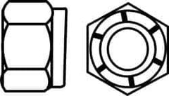 Value Collection - M30x3.50 Metric Coarse 18-8 & Austenitic Grade A2 Hex Lock Nut with Nylon Insert - 30mm High, Uncoated - Top Tool & Supply