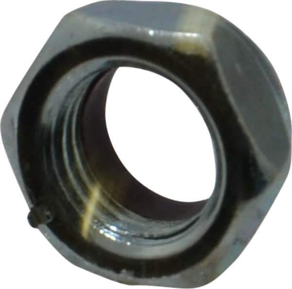 Value Collection - 7/16-20 UNF Grade 2 Hex Jam Lock Nut with Nylon Insert - 11/16" Width Across Flats, 21/64" High, Zinc-Plated Finish - Top Tool & Supply