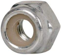 Value Collection - M4x0.70 Metric Coarse Grade 8 Hex Lock Nut with Nylon Insert - 5mm High, Zinc-Plated Finish - Top Tool & Supply