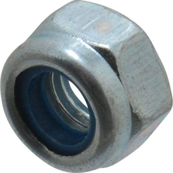 Value Collection - M5x0.80 Metric Coarse Grade 8 Hex Lock Nut with Nylon Insert - 5mm High, Zinc-Plated Finish - Top Tool & Supply