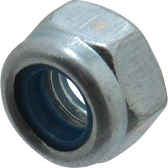 Value Collection - M5x0.80 Metric Coarse Grade 8 Hex Lock Nut with Nylon Insert - 5mm High, Zinc-Plated Finish - Top Tool & Supply