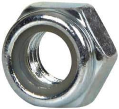 Value Collection - M6x1.00 Metric Coarse Grade 8 Hex Lock Nut with Nylon Insert - 6mm High, Zinc-Plated Finish - Top Tool & Supply