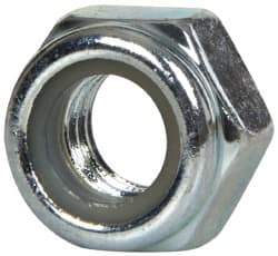 Value Collection - M8x1.25 Metric Coarse Grade 8 Hex Lock Nut with Nylon Insert - 8mm High, Zinc-Plated Finish - Top Tool & Supply