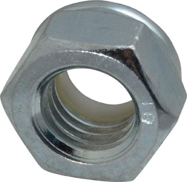 Value Collection - M14x2.00 Metric Coarse Grade 8 Hex Lock Nut with Nylon Insert - 14mm High, Zinc-Plated Finish - Top Tool & Supply