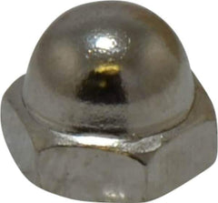 Value Collection - #6-32 UNC, 5/16" Width Across Flats, Nickel Plated, Steel Acorn Nut - 1/4" Overall Height, Grade 2 - Top Tool & Supply