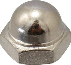 Value Collection - #8-32 UNC, 5/16" Width Across Flats, Nickel Plated, Steel Acorn Nut - 1/4" Overall Height, Grade 2 - Top Tool & Supply