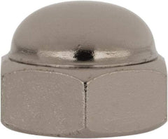 Value Collection - 1/2-13" UNC, 3/4" Width Across Flats, Nickel Plated, Steel Acorn Nut - 9/16" Overall Height, Grade 2 - Top Tool & Supply