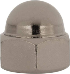 Value Collection - 1/2-20" UNF, 3/4" Width Across Flats, Nickel Plated, Steel Acorn Nut - 9/16" Overall Height, Grade 2 - Top Tool & Supply